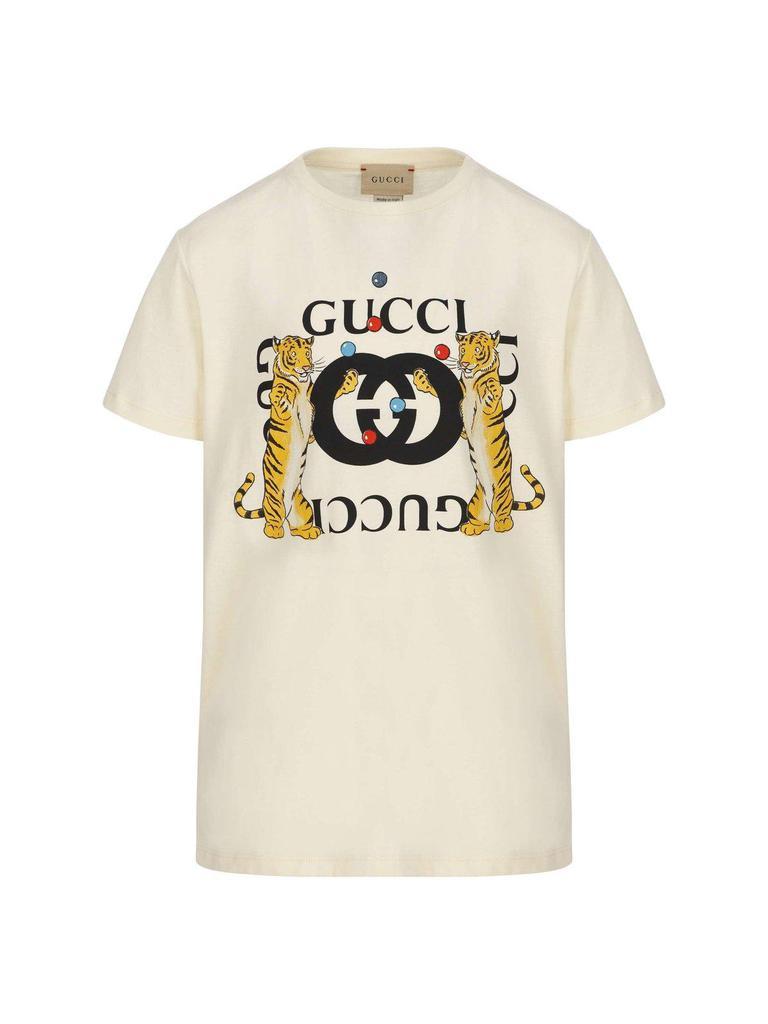 商品Gucci|Gucci Logo Printed Crewneck T-shirt,价格¥1396,第1张图片