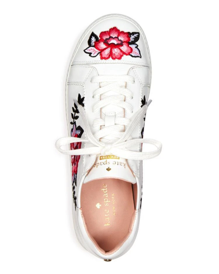 商品Kate Spade|Women's Everhart Floral Embroidered Low Top Sneakers,价格¥889,第3张图片详细描述