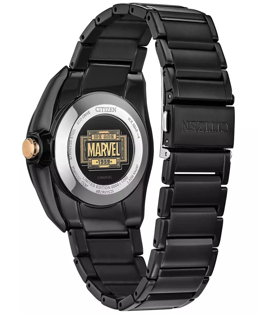 商品Citizen|Eco-Drive Men's Marvel Legends 85th Anniversary Black-Tone Stainless Steel Bracelet Watch 43mm Boxed Set,价格¥3819,第4张图片详细描述