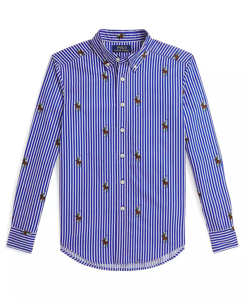Boys 8-20 Polo Bear Striped Cotton Shirt image 2