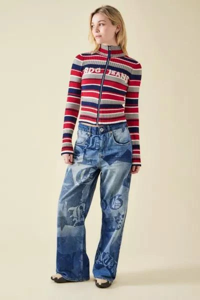 商品BDG|BDG Laser Print Mid-Wash Jaya Baggy Jean,价格¥672,第2张图片详细描述