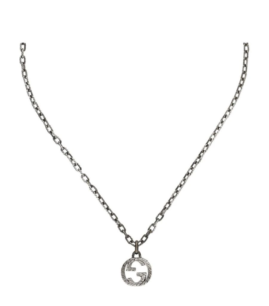 商品Gucci|Sterling Silver Interlocking G Necklace,价格¥2979,第1张图片