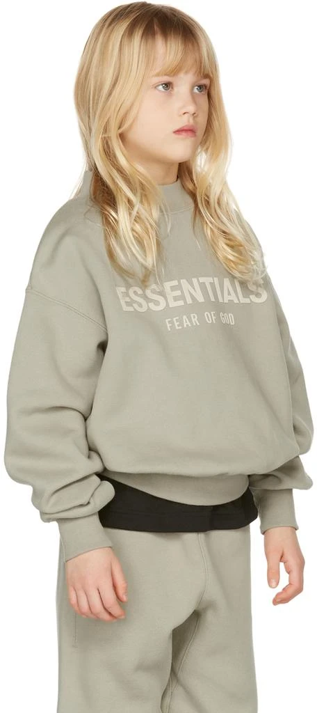 商品Essentials|Kids Green Logo Sweatshirt,价格¥428,第3张图片详细描述