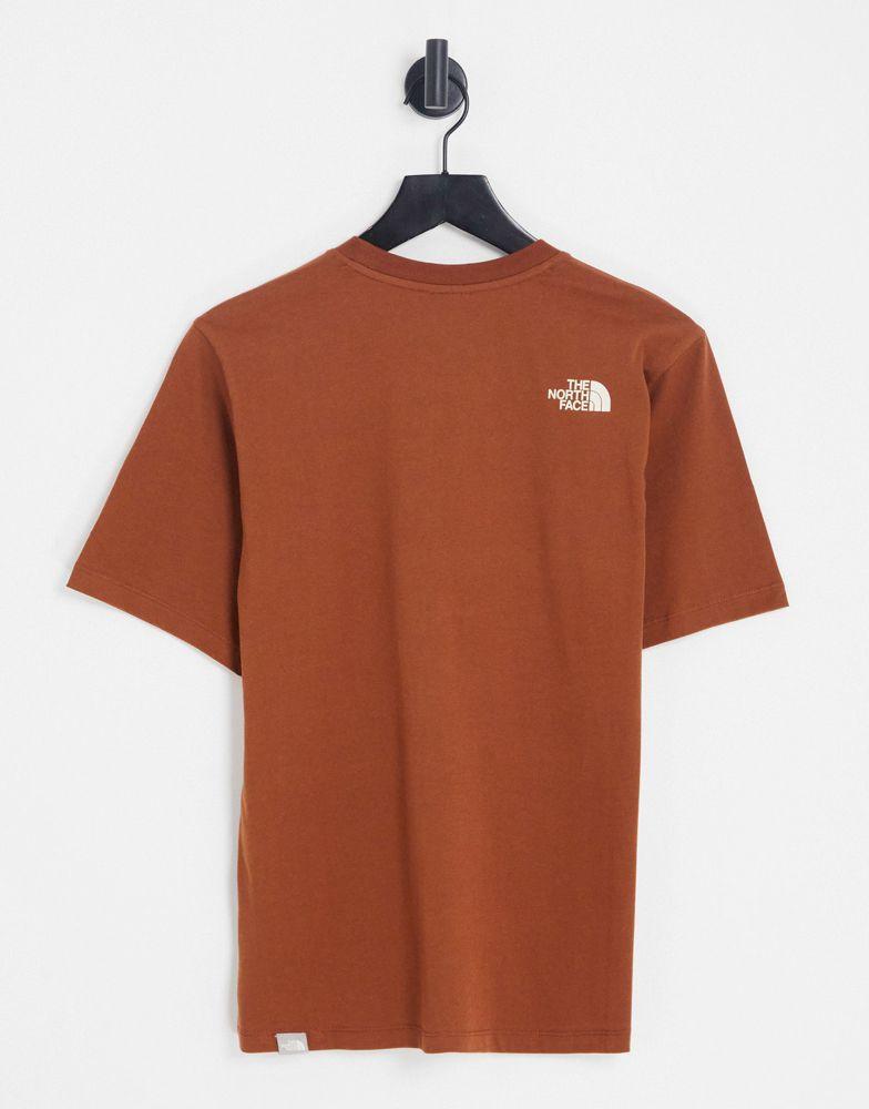 The North Face Relaxed Simple Dome t-shirt in brown Exclusive at ASOS商品第2张图片规格展示