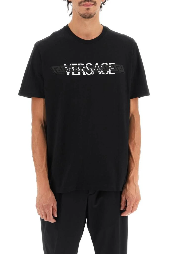 商品Versace|Versace mitchel fit t-shirt with greca and logo,价格¥1706,第2张图片详细描述