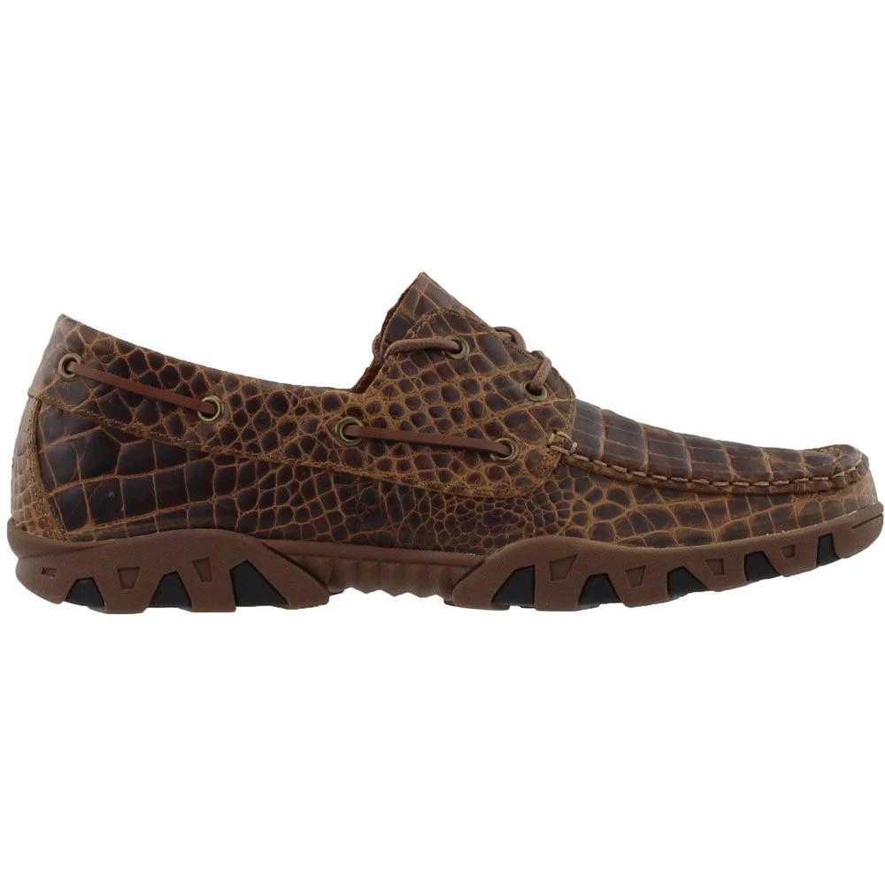 商品Ferrini Italia|Print Crocodile Belly Boat Shoes,价格¥697,第1张图片