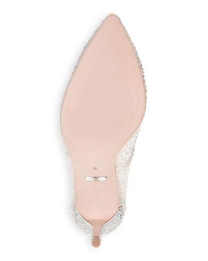 缎面网纱尖头高跟鞋 商品