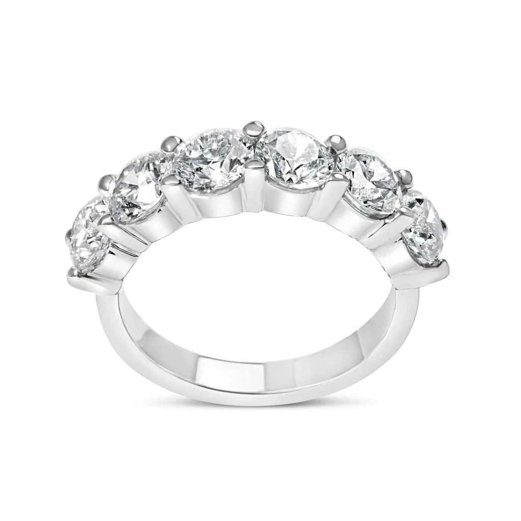 商品Haus of Brilliance|14K White Gold 3.0 Cttw Lab-Grown Diamond Shared Prong Set 6 Stone Band Ring,价格¥24083,第1张图片