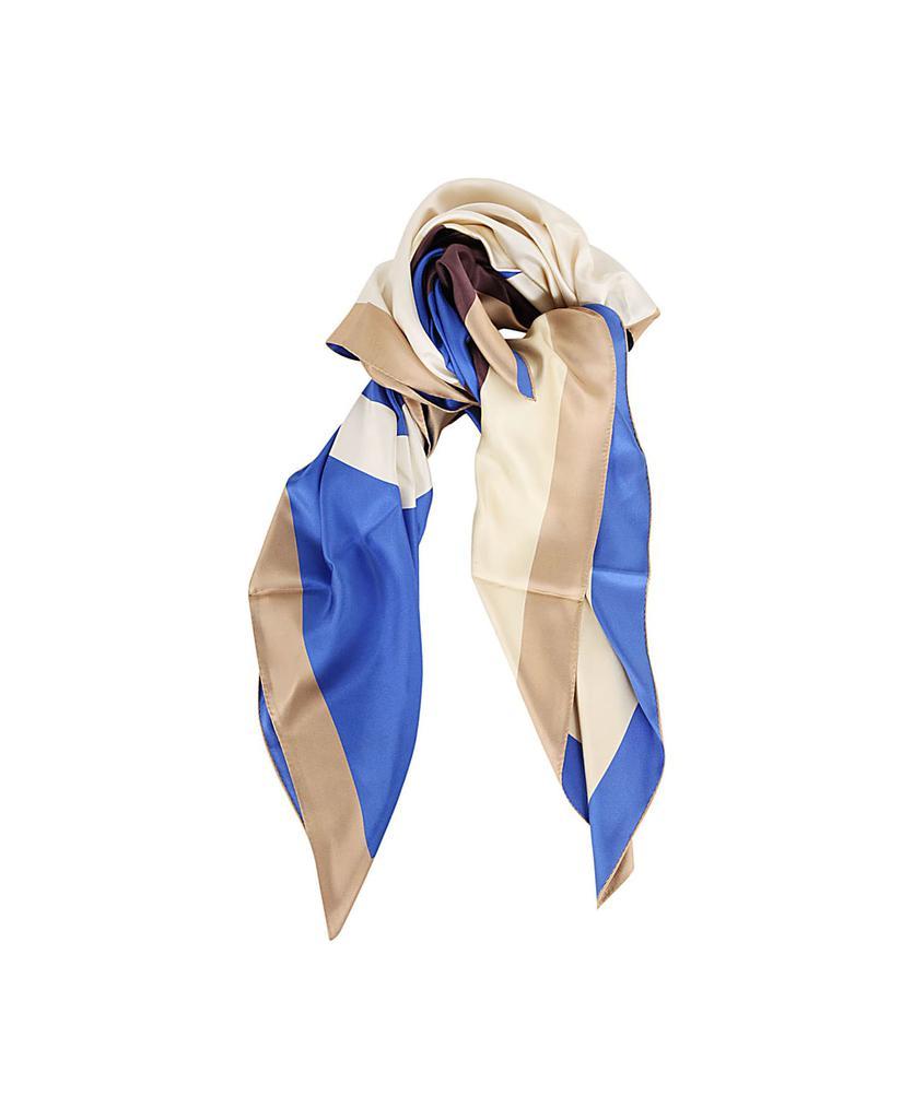 商品Tory Burch|Color Block Logo Oversize Square Double Sided Foulard,价格¥2701,第5张图片详细描述