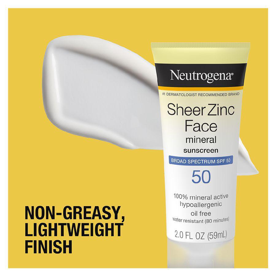 商品Neutrogena|Sheer Zinc Dry-Touch Face Sunscreen With SPF 50 Fragrance Free,价格¥51,第6张图片详细描述