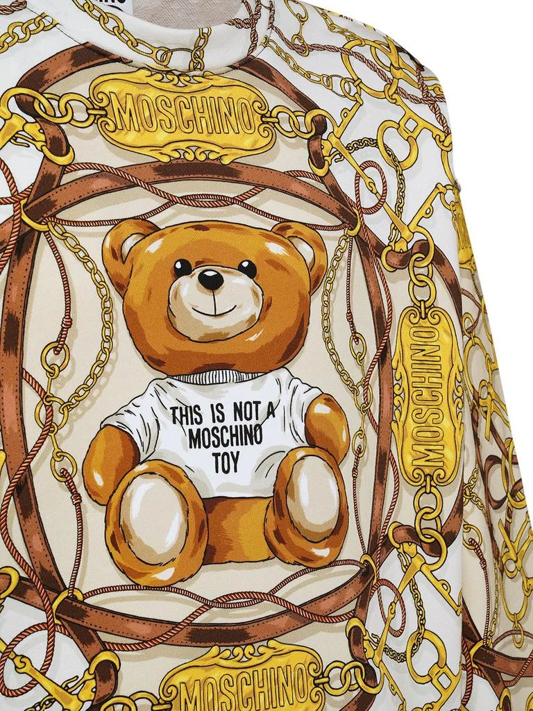 商品Moschino|Teddy Scarf Print Cotton Sweatshirt,价格¥5383,第3张图片详细描述