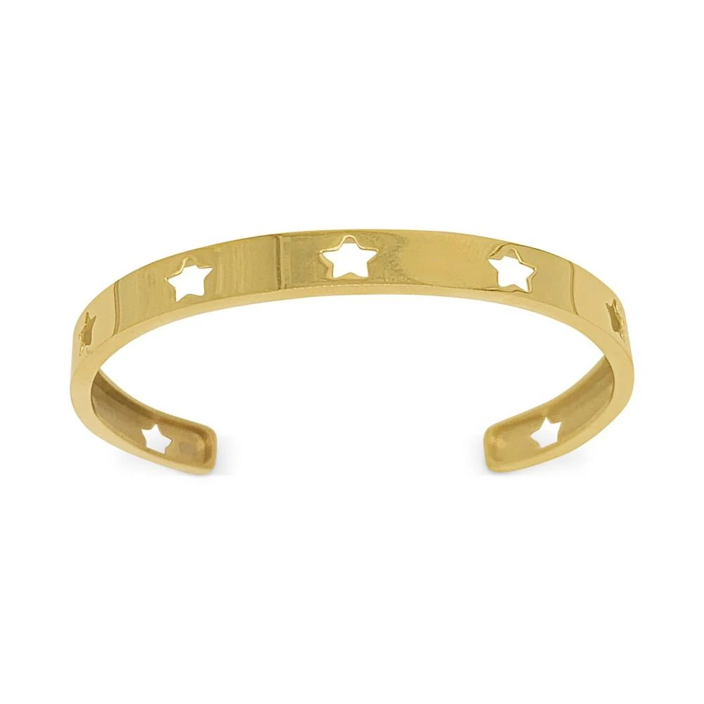 商品ADORNIA|14k Gold-Plated Star-Cutout Cuff Bracelet,价格¥168,第1张图片