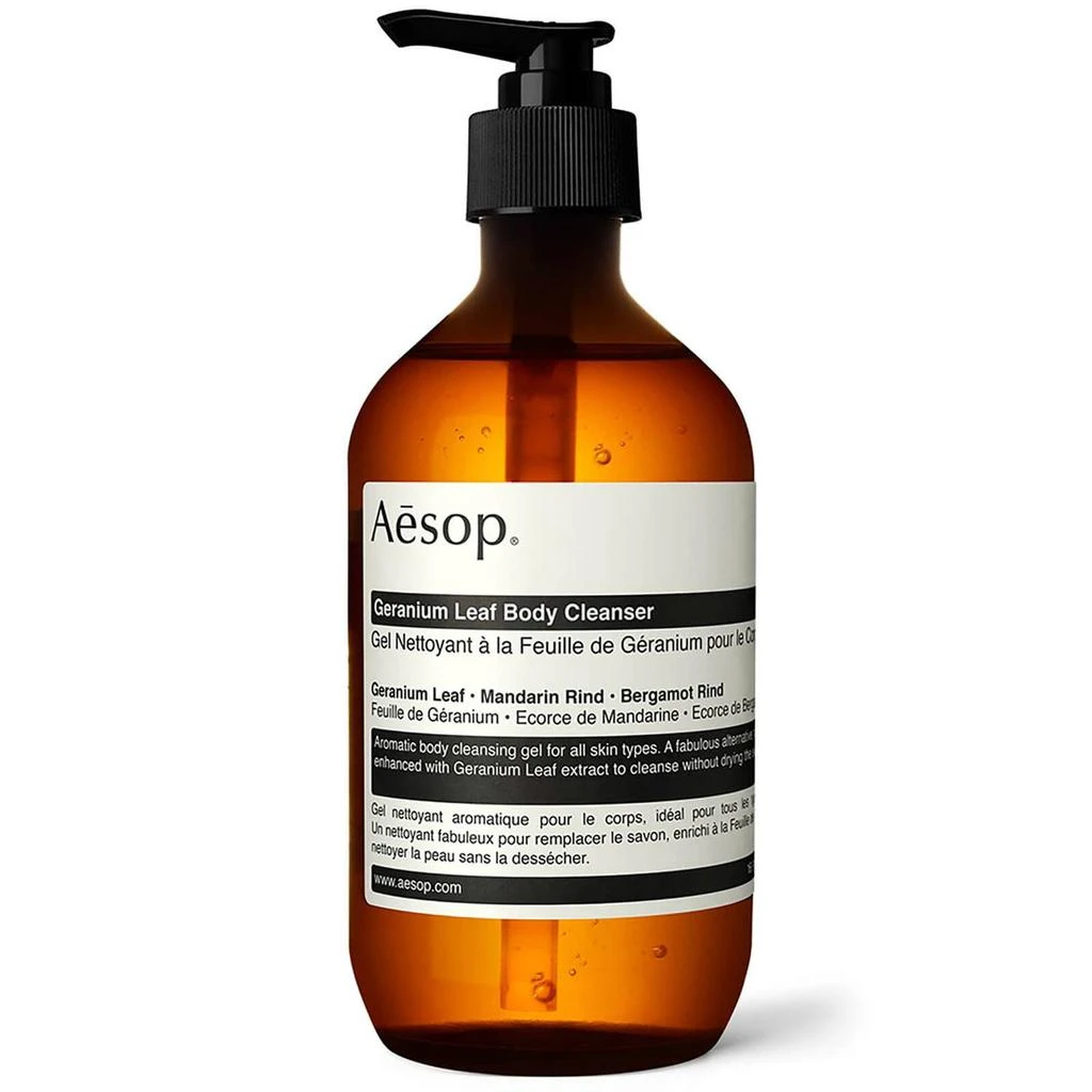 商品Aesop|Aesop Geranium Leaf Body Cleanser Gel 500ml,价格¥362,第1张图片