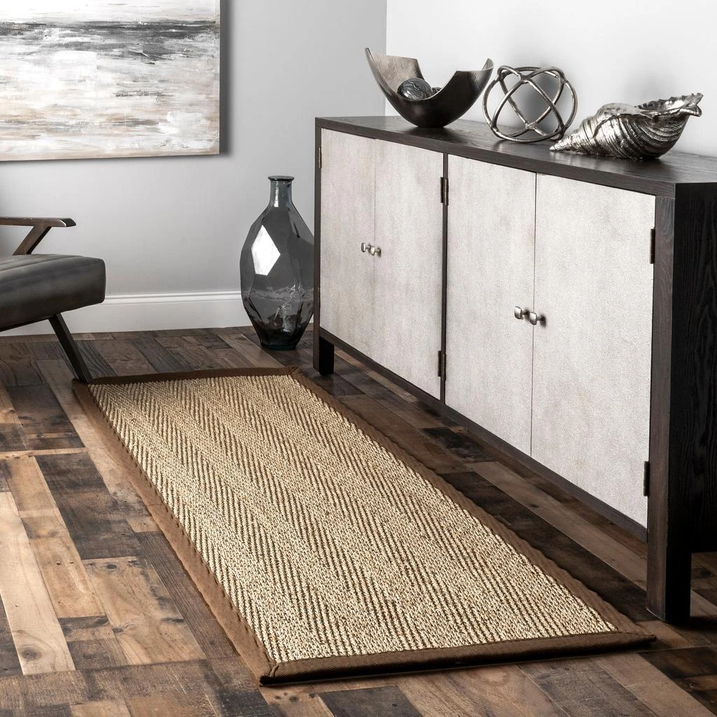 商品nuLOOM|Larnaca Seagrass Herringbone Indoor/Outdoor Area Rug,价格¥177,第1张图片