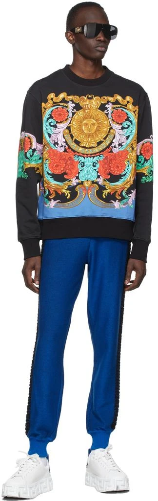 商品Versace|Black Sunflower Garland Sweatshirt,价格¥1165,第4张图片详细描述