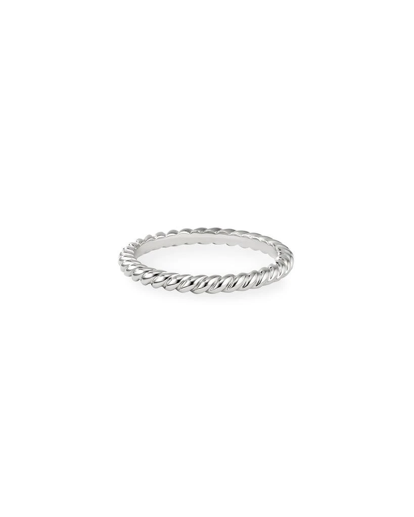 商品David Yurman|2mm Platinum Cable Wedding Band, Size 8,价格¥7407,第1张图片