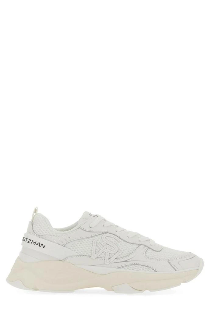 商品Stuart Weitzman|Stuart Weitzman Logo Patch Mesh Lace-Up Sneakers,价格¥1449,第1张图片