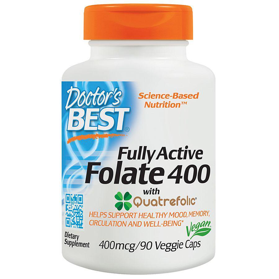 商品Doctor's Best|Fully Active Folate 400 mcg Veggie Caps,价格¥75,第1张图片