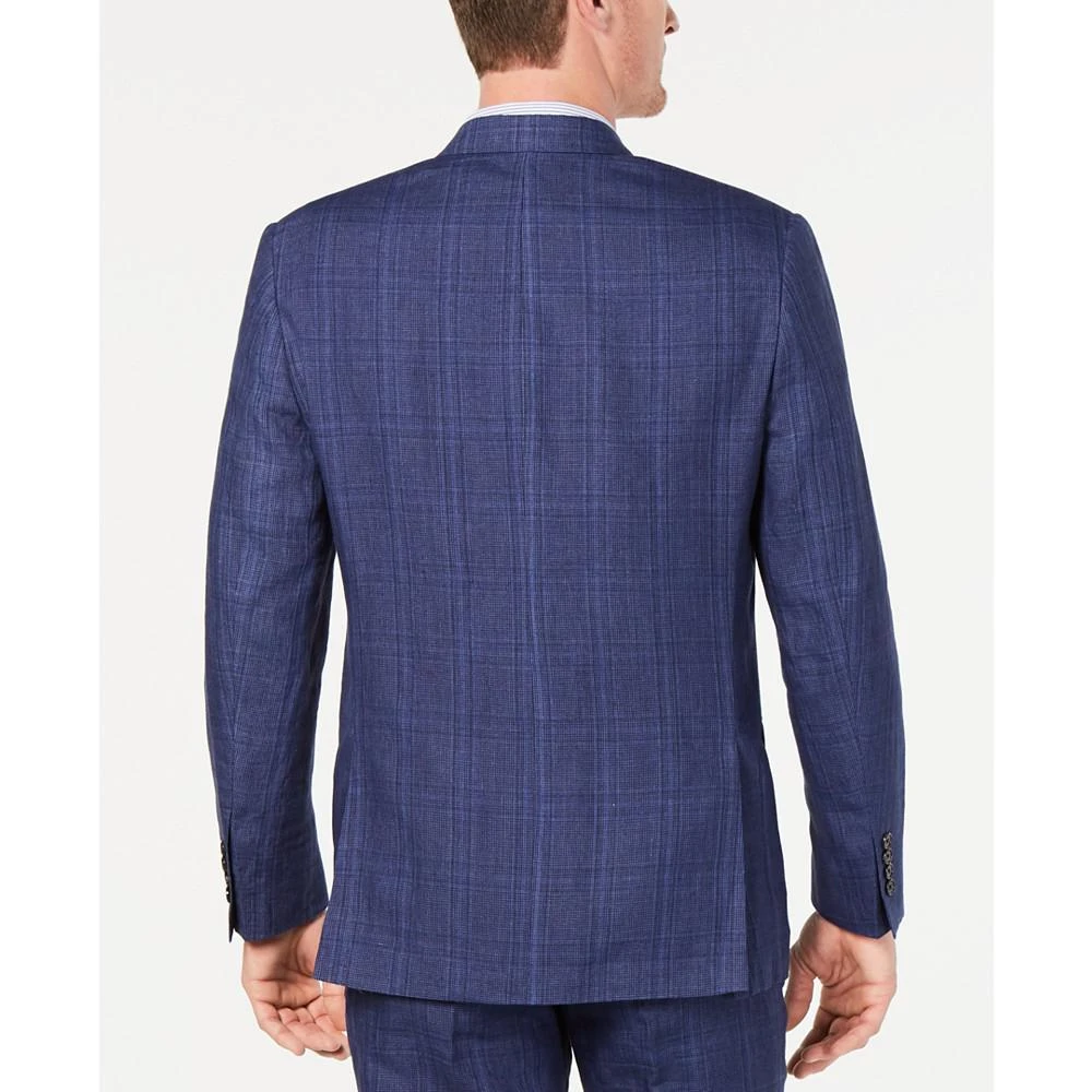 Men's Classic-Fit UltraFlex Stretch Blue Plaid Suit Jacket 商品