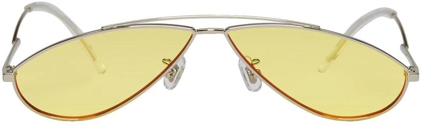 商品GENTLE MONSTER|Silver & Yellow Kujo Sunglasses,价格¥2190,第1张图片