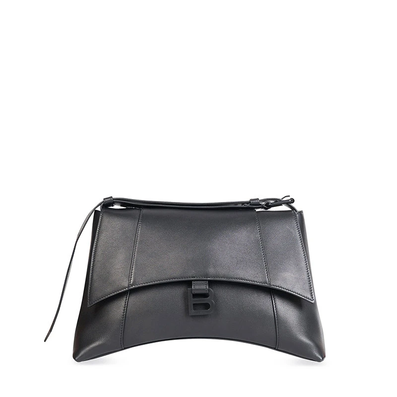 商品Balenciaga|【预售3-7天】巴黎世家 2021秋冬  DOWNTOWN系列 女士黑色光滑小牛皮哑光黑色饰面B徽标单肩包67135429S171000,价格¥16214,第6张图片详细描述