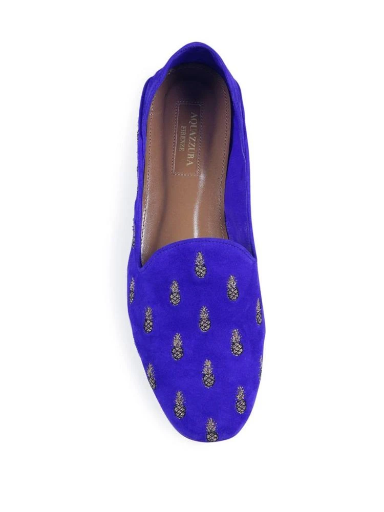 商品Aquazzura|Ananas Summer Suede Loafers,价格¥1340,第4张图片详细描述