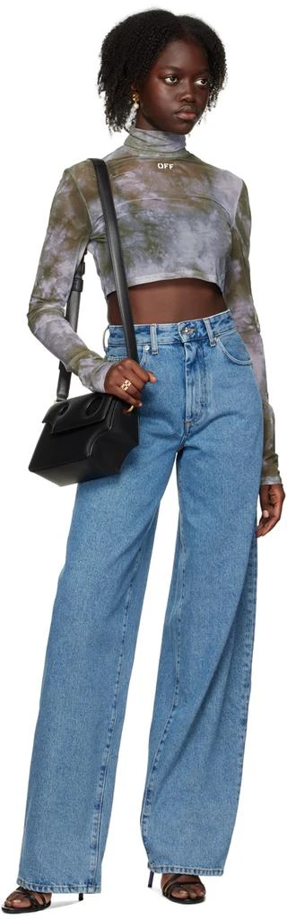 商品Off-White|Blue Wide-Leg Jeans,价格¥2217,第4张图片详细描述