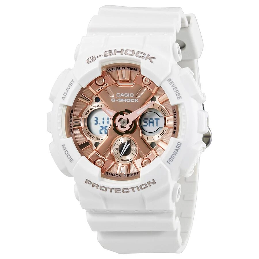 商品Casio|G-Shock S Series Rose Gold Dial Ladies Sports Watch GMAS120MF-7A2,价格¥630,第1张图片
