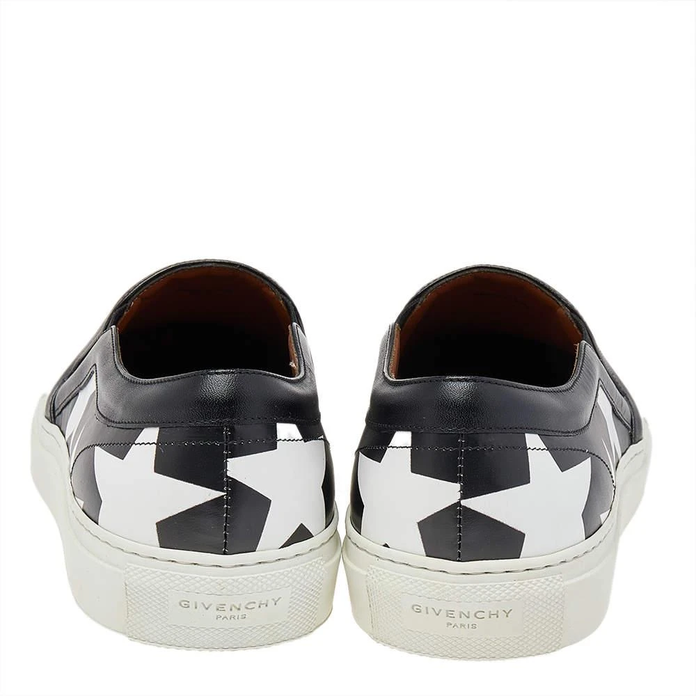 商品Givenchy|Givenchy Black/White Leather Skate Star Print Slip On Sneakers Size 41,价格¥1276,第5张图片详细描述