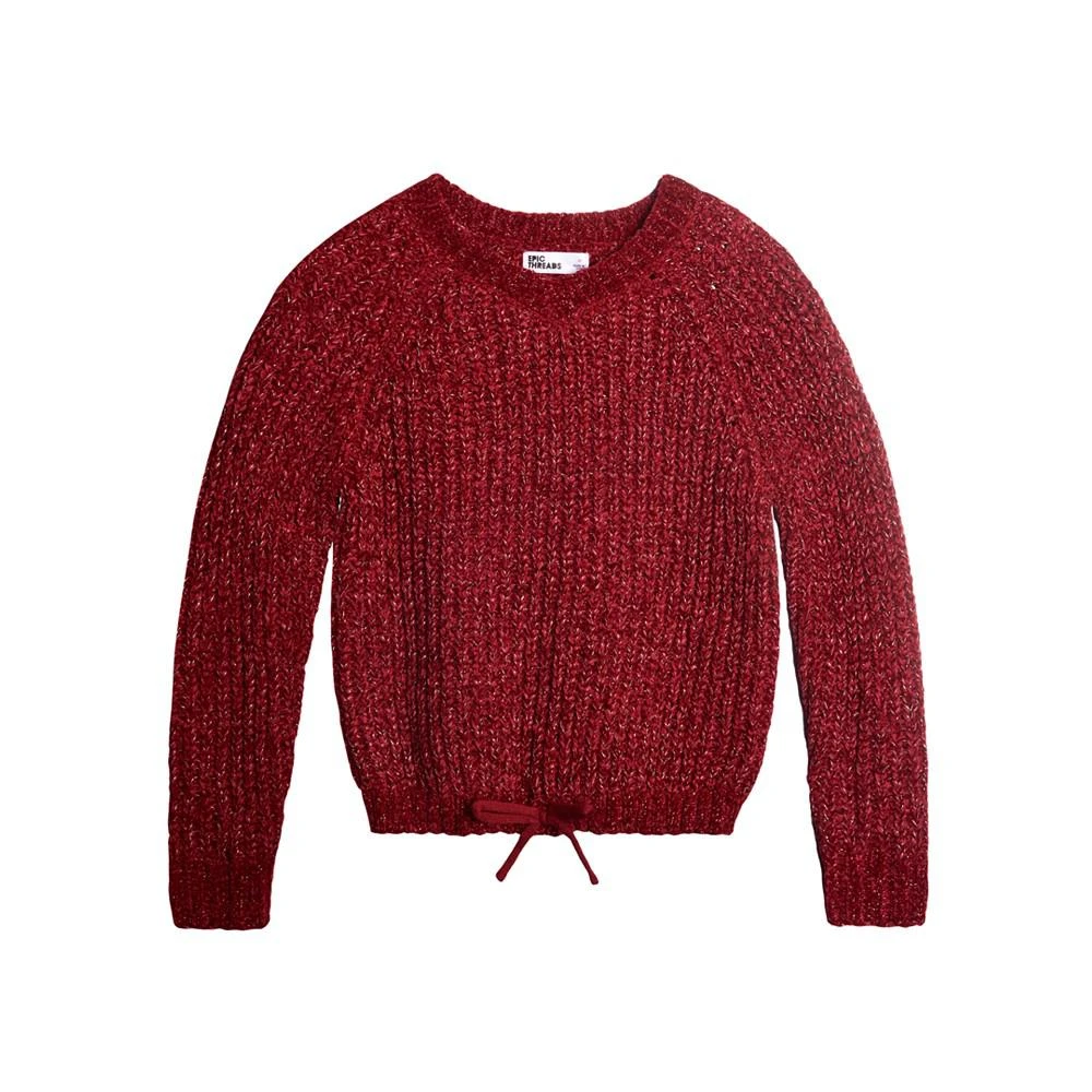 商品Epic Threads|Big Girls V-neck Cinched Sweater, Created For Macy's,价格¥72,第1张图片