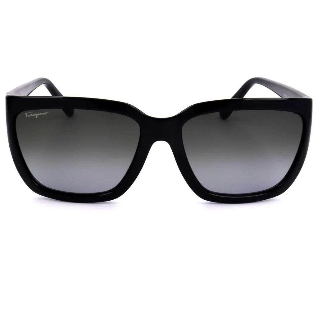 商品Salvatore Ferragamo|Ferragamo Women's Black Rectangular Sunglasses,价格¥517,第3张图片详细描述