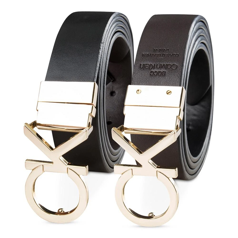 商品Calvin Klein|Women's Reversible Monogram Buckle Belt,价格¥216,第1张图片
