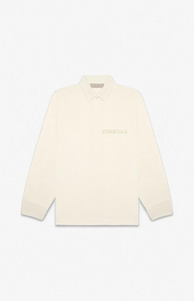 商品Essentials|Egg Shell Long Sleeve Polo Sweatshirt,价格¥564,第1张图片