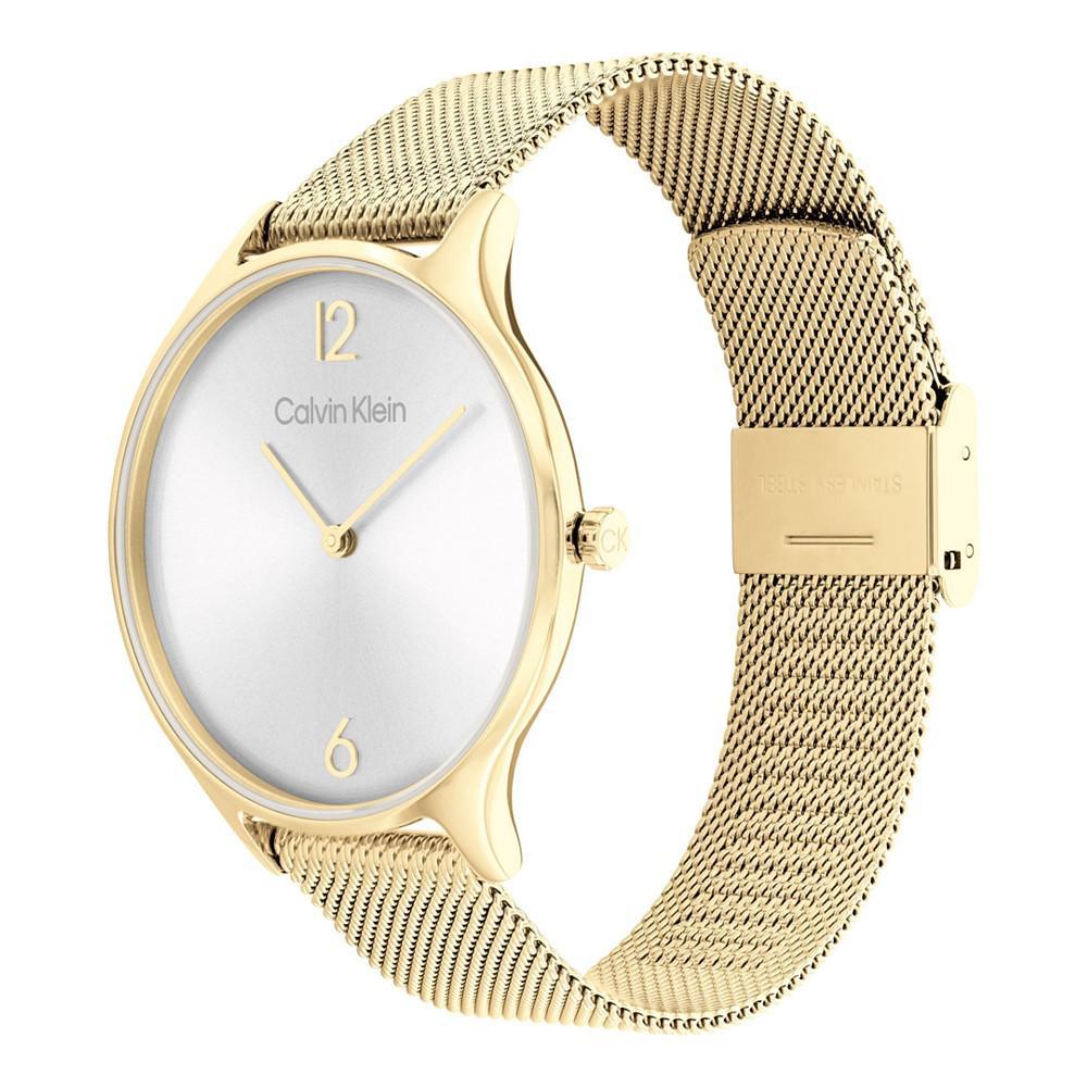 商品Calvin Klein|Gold-Tone Mesh Bracelet Watch 38mm,价格¥1086,第4张图片详细描述