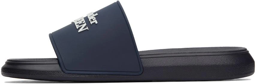 商品Alexander McQueen|Navy Pool Slides,价格¥1385,第3张图片详细描述