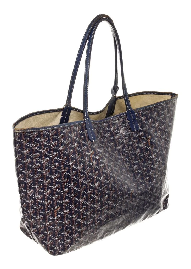 商品[二手商品] Goyard|Goyard Blue Goyardine Coated Canvas St. Louis PM Tote Bag,价格¥15840,第4张图片详细描述