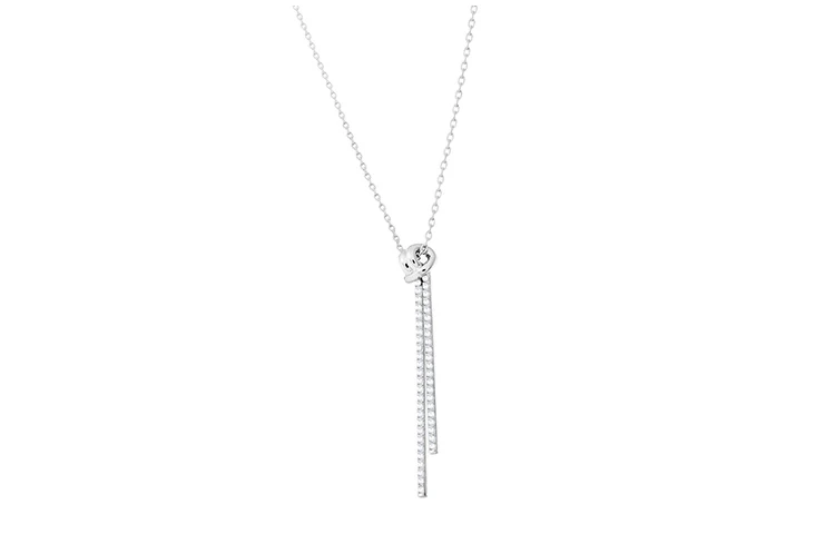 商品[国内直发] Swarovski|施华洛世奇 Lifelong Y形扭结项链 女款 镀白金色,价格¥434,第5张图片详细描述