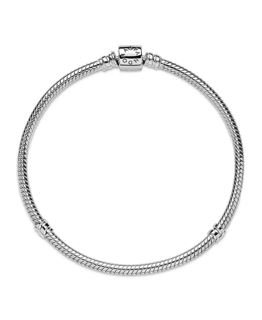商品PANDORA|Moments Sterling Silver Barrel Clasp Snake Chain Bracelet,价格¥356,第3张图片详细描述