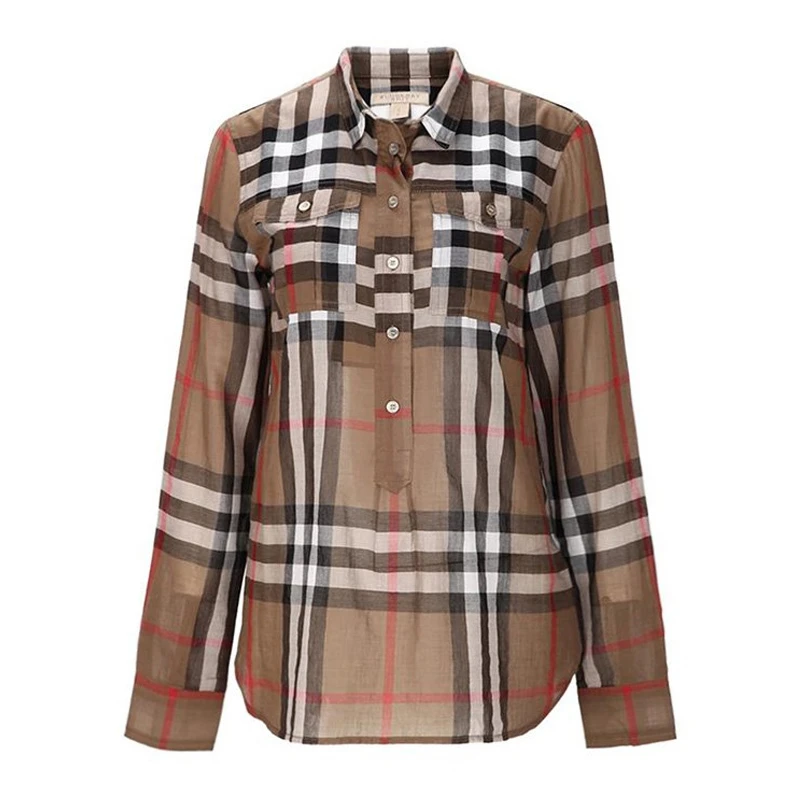 商品[国内直发] Burberry|BURBERRY 咖色女士衬衫 3933021,价格¥2250,第1张图片