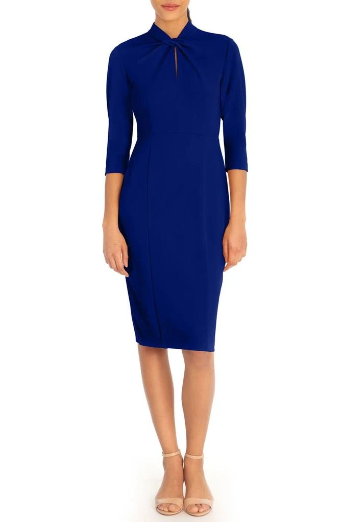 商品Donna Morgan|Crepe Three-Quarter Sleeve Sheath Dress,价格¥331,第1张图片