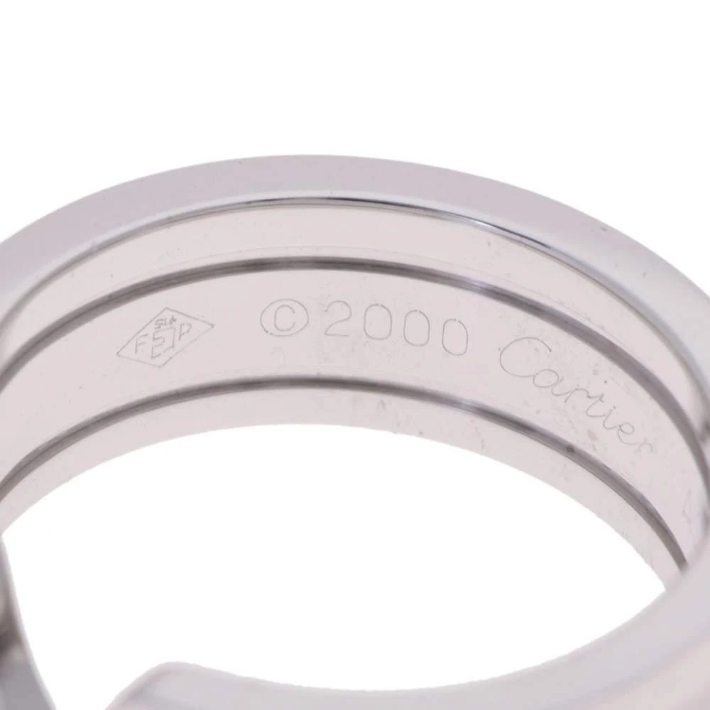 Cartier Vintage Double C 18K White Gold Ring EU 48 商品