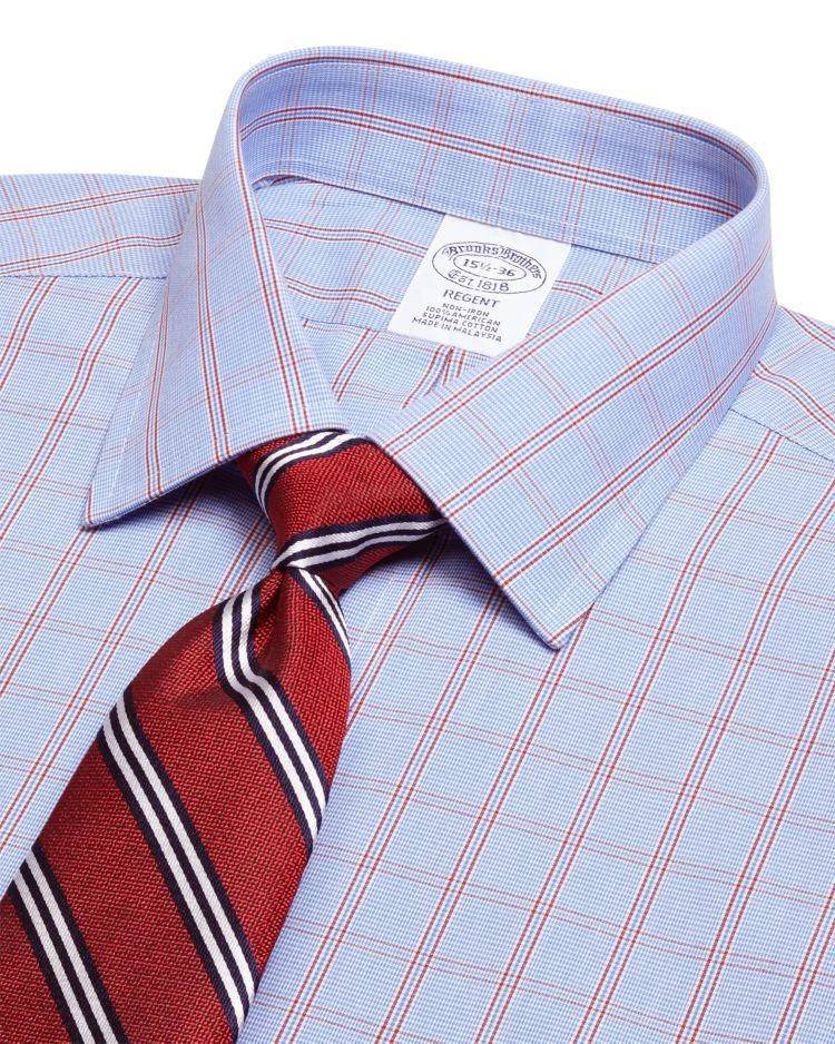 商品Brooks Brothers|Grid Classic Fit Dress Shirt,价格¥613,第3张图片详细描述