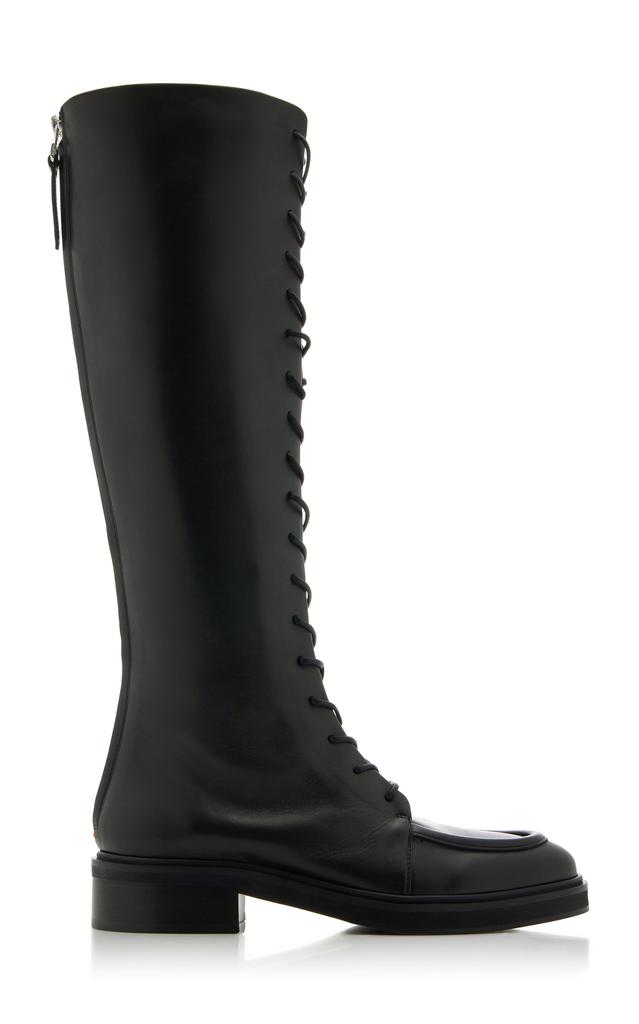 Aeyde - Women's Mathilde Leather Lace-Up Knee Boots - Black - IT 36 - Moda Operandi商品第1张图片规格展示