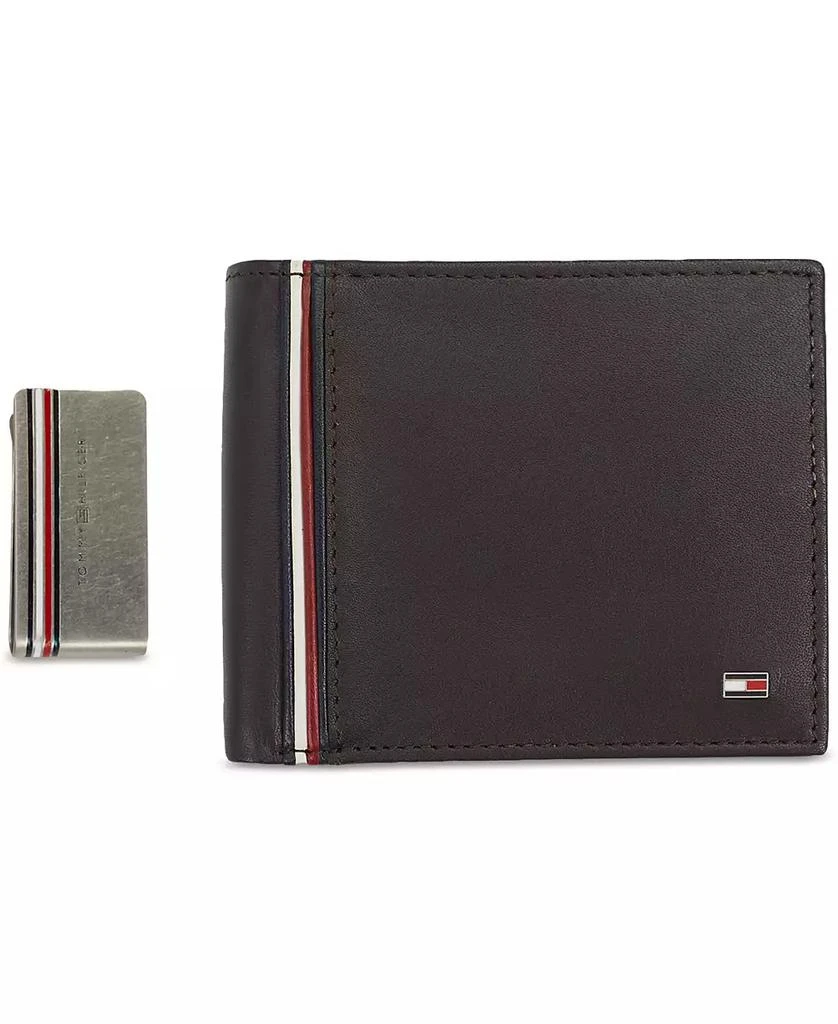 商品Tommy Hilfiger|Men's RFID Global Striped Passcase Wallet and Money Clip Set,价格¥257,第1张图片