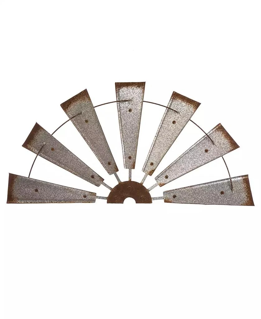 商品Glitzhome|Farmhouse Galvanized Half Wind Spinner Wall Decor,价格¥447,第1张图片