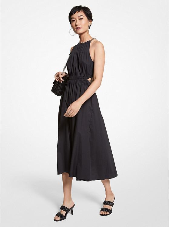 商品Michael Kors|Stretch Cotton Poplin Cutout Dress,价格¥669-¥1338,第1张图片