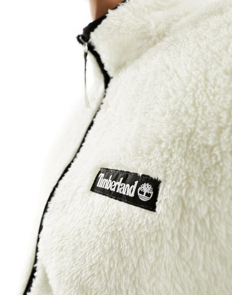 商品Timberland|Timberland high pile fleece borg jacket in off white,价格¥318,第3张图片详细描述