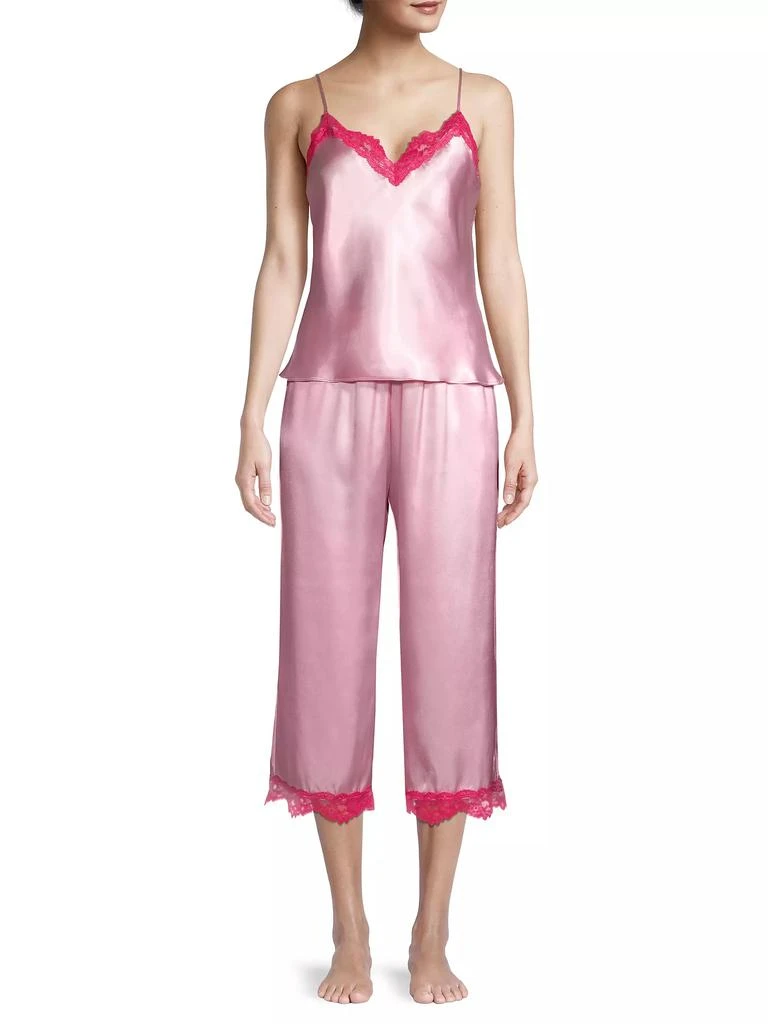 商品In Bloom|Felicity 2-Piece Satin Crop Pajama Set,价格¥512,第3张图片详细描述