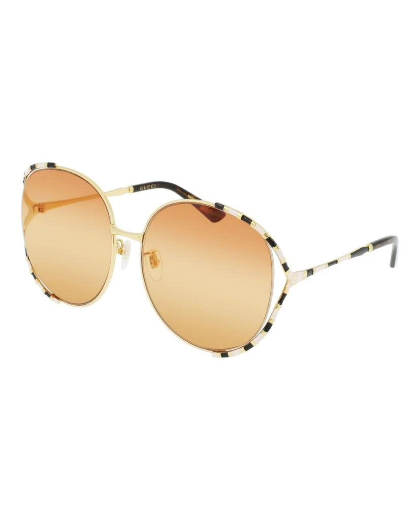 商品Gucci|Round-Frame Metal Sunglasses,价格¥977,第3张图片详细描述