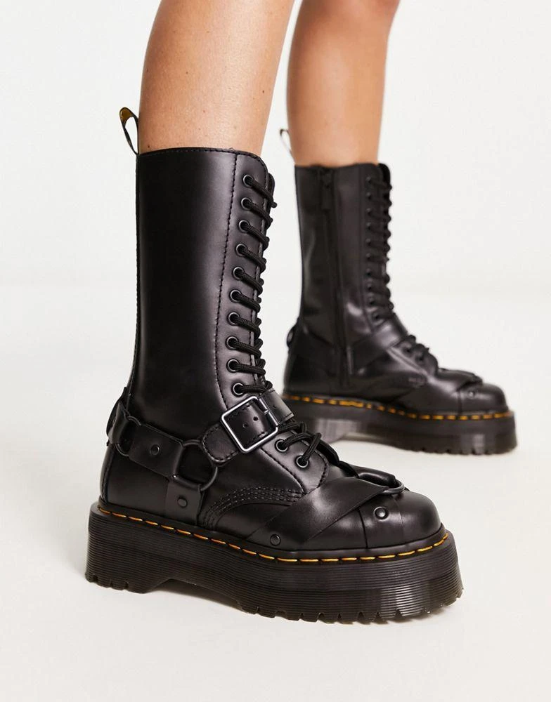 商品Dr. Martens|Dr Martens 1914 quad harness leather boots in black,价格¥2018,第4张图片详细描述